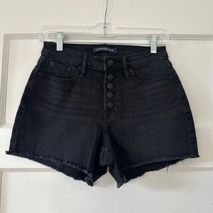 Calvin Klein button up denim shorts in black size small
